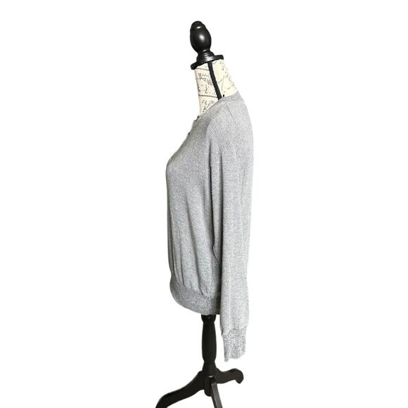 Monrow + Soul Cycle Rainbow Embroidered Crewneck Lightweight Gray Shirt Small - Picture 4 of 9